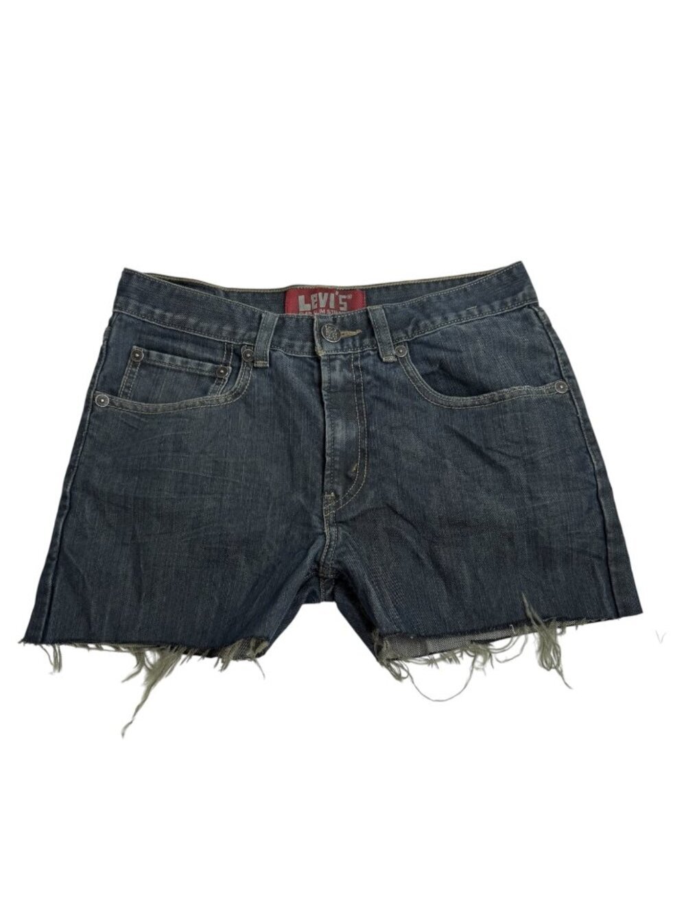 Levi's Denim Cut-Off Shorts 514 Slim Straight Women's 28W / 16R 3.5" Inseam Dark